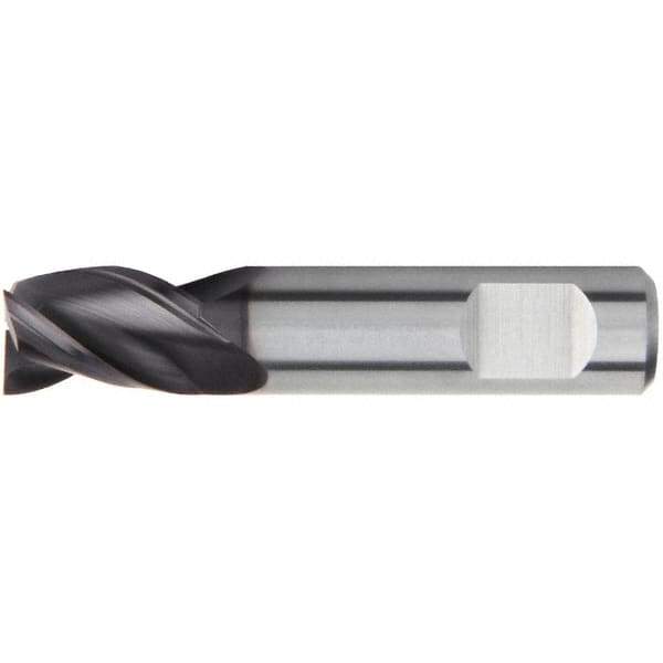 Kennametal - 2mm, 4mm LOC, 6mm Shank Diam, 38mm OAL, 3 Flute, Solid Carbide Square End Mill - Single End, AlTiN Finish, Spiral Flute, 38° Helix, Centercutting, Right Hand Cut, Right Hand Flute, Series UEDE - Eagle Tool & Supply