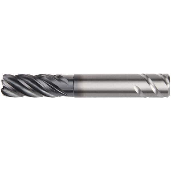 Kennametal - 14mm, 5 Flute, Single End, Solid Carbide, 0.5mm Corner Radius End Mill - 84mm OAL, 38° Helix, Right Hand Flute, 26mm LOC, Right Hand Cut, 42mm Extended Reach - Eagle Tool & Supply