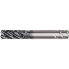 Kennametal - 14mm, 5 Flute, Single End, Solid Carbide, 1mm Corner Radius End Mill - 84mm OAL, 38° Helix, Right Hand Flute, 26mm LOC, Right Hand Cut, 42mm Extended Reach - Eagle Tool & Supply