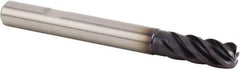Kennametal - 8mm, 5 Flute, Single End, Solid Carbide, 0.5mm Corner Radius End Mill - 68mm OAL, 38° Helix, Right Hand Flute, 19mm LOC, Right Hand Cut, 24mm Extended Reach - Eagle Tool & Supply