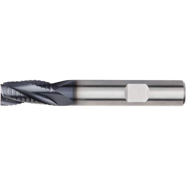 Kennametal - 12mm Diam, 22mm LOC, 3 Flute Solid Carbide 45° Corner Chamfer Roughing End Mill - 83mm OAL, 12mm Shank Diam, Single End, Centercutting, 30° Helix - Eagle Tool & Supply