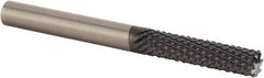 Kennametal - 3/8" Diam, 3/4" LOC, Burr End, Solid Carbide Diamond Pattern Router Bit - Right Hand Cut, 3-1/4" OAL, 3/8" Shank Diam, Use on Composites, Fiberglass - Eagle Tool & Supply