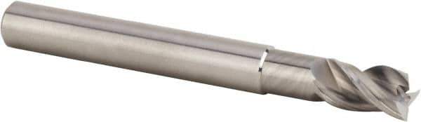 Kennametal - 8mm, 3 Flute, Single End, Solid Carbide, 1mm Corner Radius End Mill - 76mm OAL, 38° Helix, Right Hand Flute, 12mm LOC, Right Hand Cut, 24mm Extended Reach - Eagle Tool & Supply