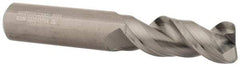 Kennametal - 1/2", 2 Flute, Single End, Solid Carbide, 0.06" Corner Radius End Mill - 3" OAL, 45° Helix, Right Hand Flute, 1-1/4" LOC, Right Hand Cut - Eagle Tool & Supply