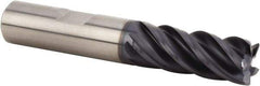 Kennametal - 1/2", 5 Flute, Single End, Solid Carbide, 0.03" Corner Radius End Mill - 3" OAL, 38° Helix, Right Hand Flute, 1-1/4" LOC, Right Hand Cut - Eagle Tool & Supply