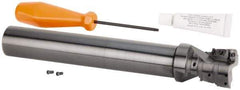 Kennametal - 40mm Cut Diam, 42mm Max Depth of Cut, 32mm Shank Diam, 240mm OAL, Indexable Square Shoulder Helical End Mill - GOMT 13T3.., JOMT 13T3.. Inserts, Cylindrical Shank, 0° Lead Angle, Series KDMR - Eagle Tool & Supply