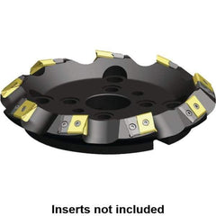 Kennametal - 235.35mm Cut Diam, 60mm Arbor Hole, 17.15mm Max Depth of Cut, 45° Indexable Chamfer & Angle Face Mill - 7 Inserts, LN.U 2410... Insert, Right Hand Cut, 7 Flutes, Series MEGA45 - Eagle Tool & Supply