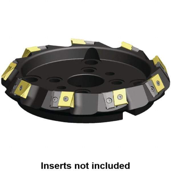 Kennametal - 250mm Cut Diam, 60mm Arbor Hole, 21.4mm Max Depth of Cut, 60° Indexable Chamfer & Angle Face Mill - 11 Inserts, LN.U 2210... Insert, Right Hand Cut, 11 Flutes, Through Coolant, Series MEGA60 - Eagle Tool & Supply