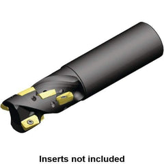 Kennametal - 32mm Cut Diam, 44.78mm Max Depth of Cut, 32mm Shank Diam, 115mm OAL, Indexable Square Shoulder Helical End Mill - ED.T 10T3.. Inserts, Cylindrical Shank, 0° Lead Angle, Through Coolant, Series Mill 1-10 - Eagle Tool & Supply