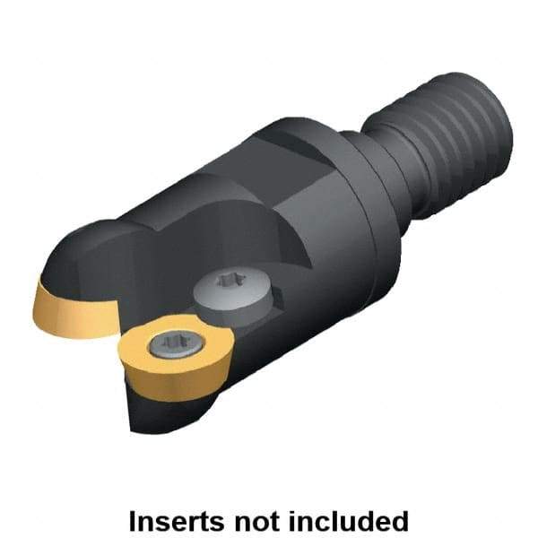 Kennametal - 24mm Cutting Diam, 0.9449" Max Depth of Cut, Modular Connection Indexable Copy End Mill - 2 Inserts, RD.. 12T3.. Insert - Eagle Tool & Supply