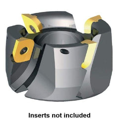 Kennametal - 4 Inserts, 50mm Cut Diam, 22mm Arbor Diam, 10mm Max Depth of Cut, Indexable Square-Shoulder Face Mill - 0/90° Lead Angle, 50mm High, LFEW 1503.. Insert Compatibility, Series RPF - Eagle Tool & Supply