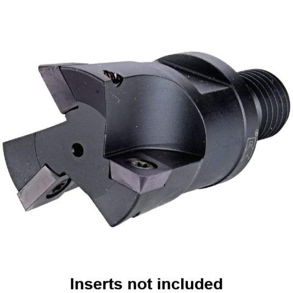 Kennametal - 1.378" Cut Diam, 8mm Max Depth of Cut, 2.6575" OAL, Indexable Square Shoulder Helical End Mill - XD.. 10T3.. Inserts, M16 Modular Connection, Series KMM - Eagle Tool & Supply