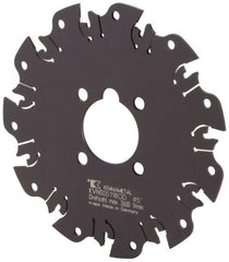 Kennametal - Arbor Hole Connection, 1/8" Cutting Width, 1-3/8" Depth of Cut, 5" Cutter Diam, 1-1/4" Hole Diam, 11 Tooth Indexable Slotting Cutter - KVNS Toolholder, OD 3118.. Insert - Eagle Tool & Supply