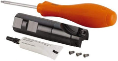 Kennametal - 40mm Cut Diam, 6.57mm Max Depth of Cut, 32mm Shank Diam, 110mm OAL, Indexable Square Shoulder End Mill - SP.T 10T3.. Inserts, Weldon Shank, Through Coolant, Series KSSM 90 - Eagle Tool & Supply