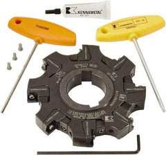Kennametal - Arbor Hole Connection, 0.461" Cutting Width, 1.3386" Depth of Cut, 125mm Cutter Diam, 1.5748" Hole Diam, 8 Tooth Indexable Slotting Cutter - KSSM Toolholder, SD.T 1204.. Insert, Right Hand Cutting Direction - Eagle Tool & Supply