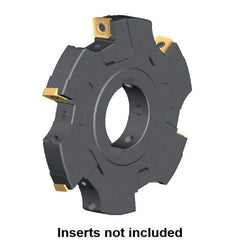 Kennametal - Arbor Hole Connection, 0.359" Cutting Width, 2.042" Depth of Cut, 160mm Cutter Diam, 1.5748" Hole Diam, 10 Tooth Indexable Slotting Cutter - KSSM Toolholder, SP.T 10T3.. Insert, Left Hand Cutting Direction - Eagle Tool & Supply