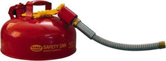 Eagle - 1 Gal Steel Type II Safety Can - 7-1/4" High x 11-1/4" Diam, Red - Eagle Tool & Supply