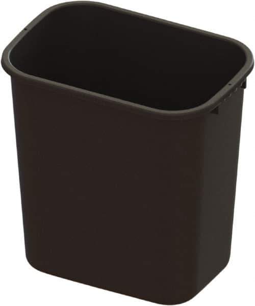 O-Cedar - 28 Qt Black Rectangle Trash Can - Plastic, 15" High x 15.07" Long x 10.4" Wide - Eagle Tool & Supply