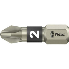 Wera - #1 Pozidriv Screwdriver Bit - 1" OAL - Eagle Tool & Supply