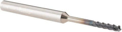 Walter-Prototyp - 1/8", 1/2" LOC, 1/4" Shank Diam, 3" OAL, 4 Flute, Solid Carbide Square End Mill - Single End, TiAlN Finish, Helical Flute, Centercutting, Right Hand Cut, Right Hand Flute - Eagle Tool & Supply