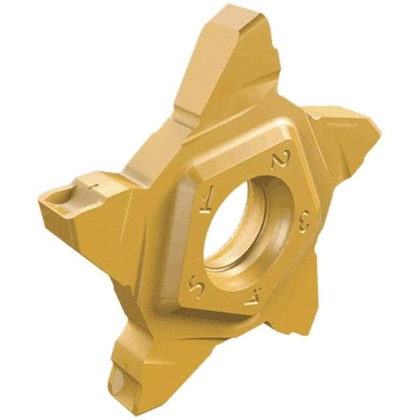 Iscar - 24N300PENTA C Grade IC908, 3mm Cutting Width Carbide Grooving Insert - 6.2mm Max Depth of Cut, 0.4mm Corner Radius, TiAlN Finish - Eagle Tool & Supply