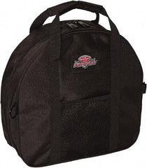 Bucket Boss - 2 Pocket Black Polyester Cable & Tool Bag - 4-13/64" Wide x 14-1/2" Deep x 13-51/64" High - Eagle Tool & Supply