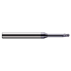 Harvey Tool - Ball End Mills; Mill Diameter (mm): 0.80 ; Mill Diameter (Inch): 1/32 ; Mill Diameter (Decimal Inch): 0.0310 ; Number of Flutes: 3 ; Length of Cut (mm): 1.2000 ; Length of Cut (Inch): 3/64 - Exact Industrial Supply