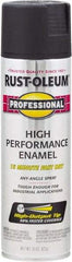 Rust-Oleum - Black, Flat, Rust Proof Enamel Spray Paint - 14 Sq Ft per Can, 15 oz Container, Use on Multipurpose - Eagle Tool & Supply