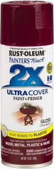Rust-Oleum - Cranberry, Gloss, Enamel Spray Paint - 8 Sq Ft per Can, 12 oz Container, Use on Multipurpose - Eagle Tool & Supply