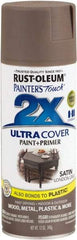 Rust-Oleum - London Gray, Satin, Enamel Spray Paint - 8 Sq Ft per Can, 12 oz Container, Use on Multipurpose - Eagle Tool & Supply