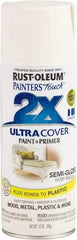Rust-Oleum - Ivory Bisque, Semi Gloss, Enamel Spray Paint - 8 Sq Ft per Can, 12 oz Container, Use on Multipurpose - Eagle Tool & Supply
