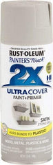 Rust-Oleum - Stone Gray, Satin, Enamel Spray Paint - 8 Sq Ft per Can, 12 oz Container, Use on Multipurpose - Eagle Tool & Supply