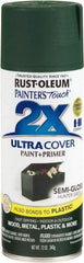 Rust-Oleum - Hunter Green, Semi Gloss, Enamel Spray Paint - 8 Sq Ft per Can, 12 oz Container, Use on Multipurpose - Eagle Tool & Supply