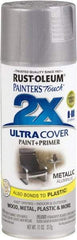 Rust-Oleum - Aluminum (Color), Gloss, Enamel Spray Paint - 8 Sq Ft per Can, 12 oz Container, Use on Multipurpose - Eagle Tool & Supply