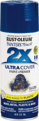 Rust-Oleum - Deep Blue, Gloss, Enamel Spray Paint - 8 Sq Ft per Can, 12 oz Container, Use on Multipurpose - Eagle Tool & Supply