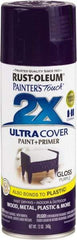 Rust-Oleum - Purple, Gloss, Enamel Spray Paint - 8 Sq Ft per Can, 12 oz Container, Use on Multipurpose - Eagle Tool & Supply