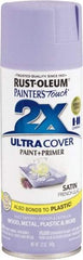 Rust-Oleum - French Lilac, Satin, Enamel Spray Paint - 8 Sq Ft per Can, 12 oz Container, Use on Multipurpose - Eagle Tool & Supply