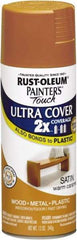 Rust-Oleum - Warm Caramel, Satin, Enamel Spray Paint - 8 Sq Ft per Can, 12 oz Container, Use on Multipurpose - Eagle Tool & Supply
