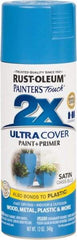 Rust-Oleum - Oasis Blue, Satin, Enamel Spray Paint - 8 Sq Ft per Can, 12 oz Container, Use on Multipurpose - Eagle Tool & Supply