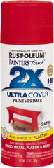 Rust-Oleum - Poppy Red, Gloss, Enamel Spray Paint - 8 Sq Ft per Can, 12 oz Container, Use on Multipurpose - Eagle Tool & Supply