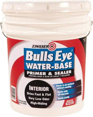 Rust-Oleum - 5 Gal White Water-Based Acrylic Enamel Primer - 1000 Sq Ft Coverage, <100 gL Content, Quick Drying, Interior/Exterior - Eagle Tool & Supply