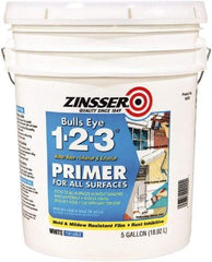 Rust-Oleum - 5 Gal White Water-Based Acrylic Enamel Primer - 450 Sq Ft Coverage, 86 gL Content, Quick Drying, Interior/Exterior - Eagle Tool & Supply