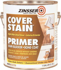 Rust-Oleum - 1 Gal White Alkyd Primer - 300 to 400 Sq Ft Coverage, <100 gL Content, Quick Drying, Interior/Exterior - Eagle Tool & Supply