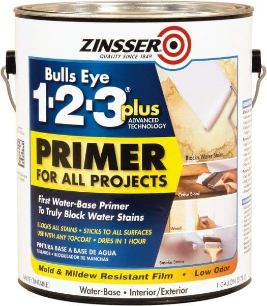 Rust-Oleum - 1 Gal White Alkyd Primer - 400 Sq Ft Coverage, 4 gL Content, Quick Drying, Interior/Exterior - Eagle Tool & Supply