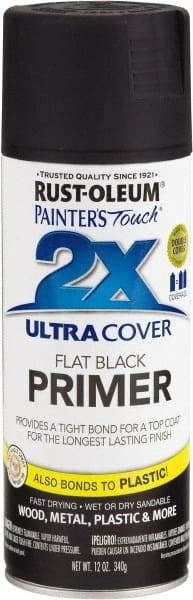 Rust-Oleum - 12 oz Black Aerosol Primer - 10 to 12 Sq Ft Coverage, Interior/Exterior - Eagle Tool & Supply