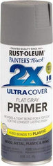 Rust-Oleum - 12 oz Gray Aerosol Primer - 10 to 12 Sq Ft Coverage, Interior/Exterior - Eagle Tool & Supply