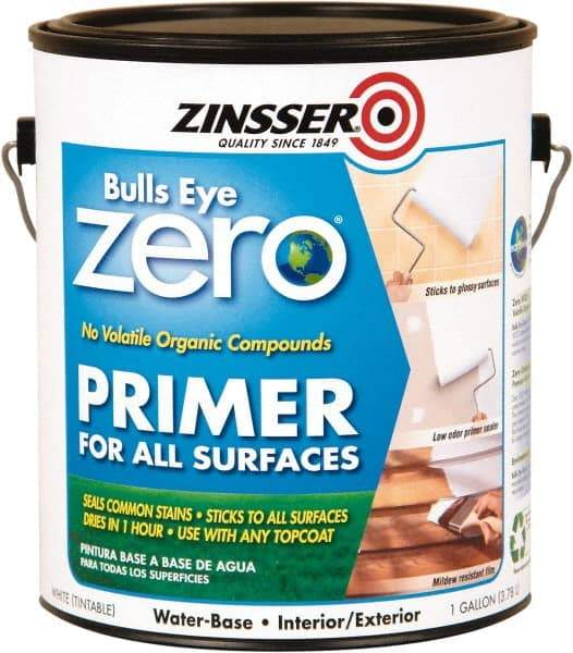 Rust-Oleum - 1 Gal White Primer Sealer - 400 Sq Ft Coverage, <1 gL Content, Quick Drying, Interior/Exterior - Eagle Tool & Supply