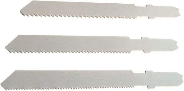 Disston - 3 Piece, 3" to 3" Long, 10-14 to 24 Teeth per Inch, Bi-Metal Jig Saw Blade Set - Toothed Edge, U-Shank - Eagle Tool & Supply