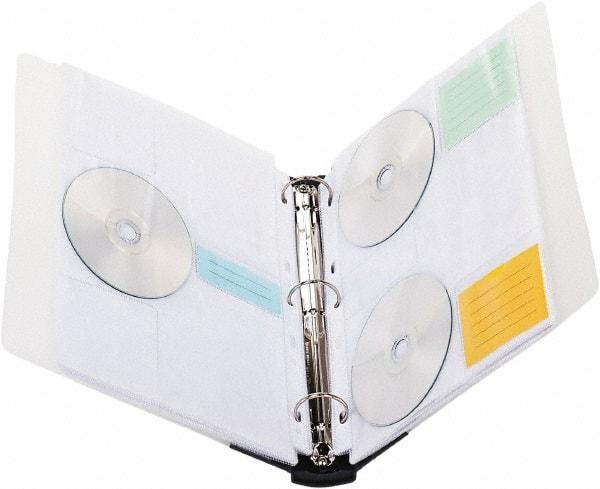 innovera - 90 Discs Sheet Capacity, 11-7/8 x 11-1/2", 3 Hole Binder - Plastic, Midnight Blue/Clear - Eagle Tool & Supply