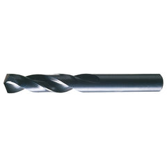 25/64 RHS / RHC HSS 135 Degree Split Point Heavy Duty Screw Machine Length Drill - Steam Oxide - Exact Industrial Supply
